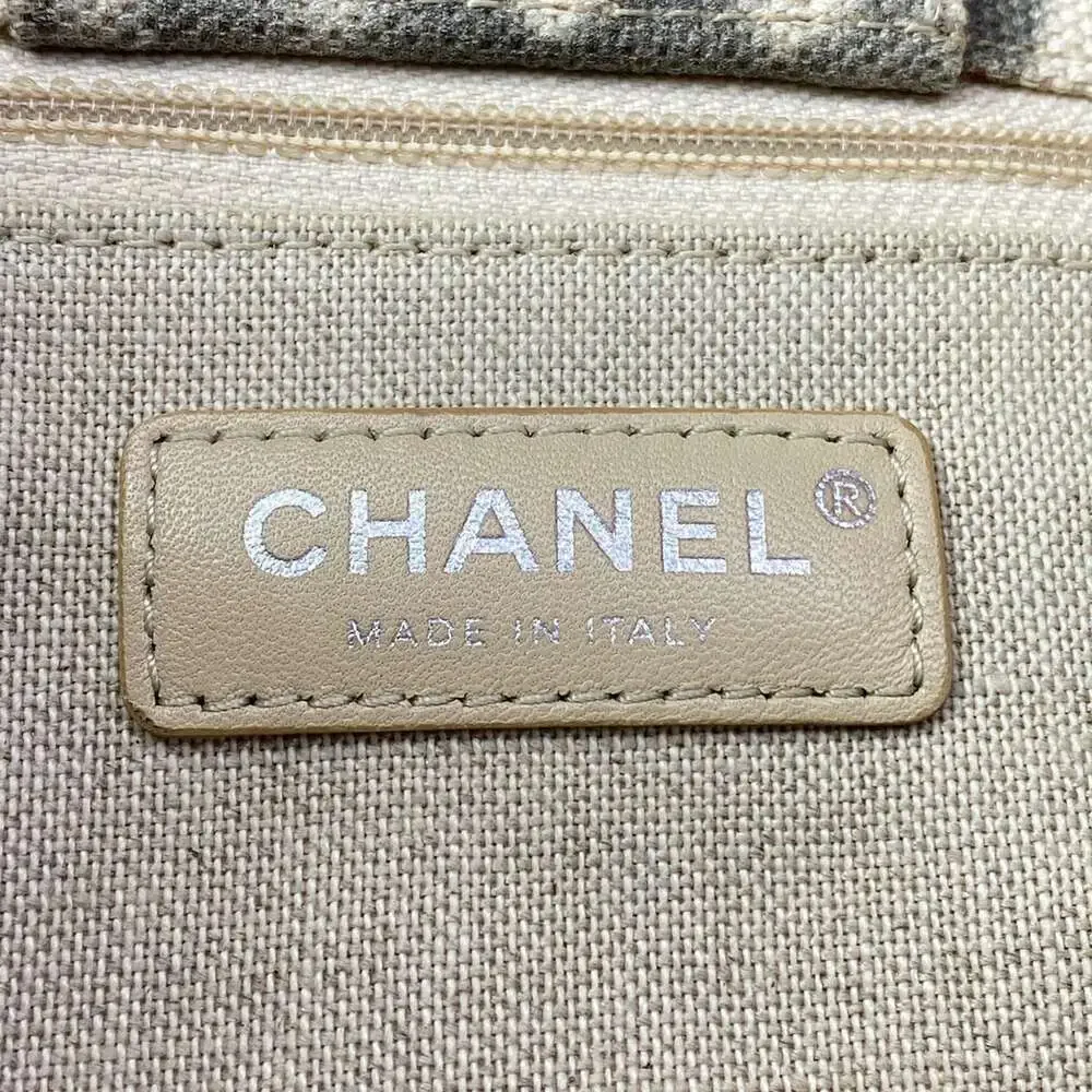 Chanel Coco Perfume Print Chain Tote / Small Shopping Bag Tote Bag A91745 Cream